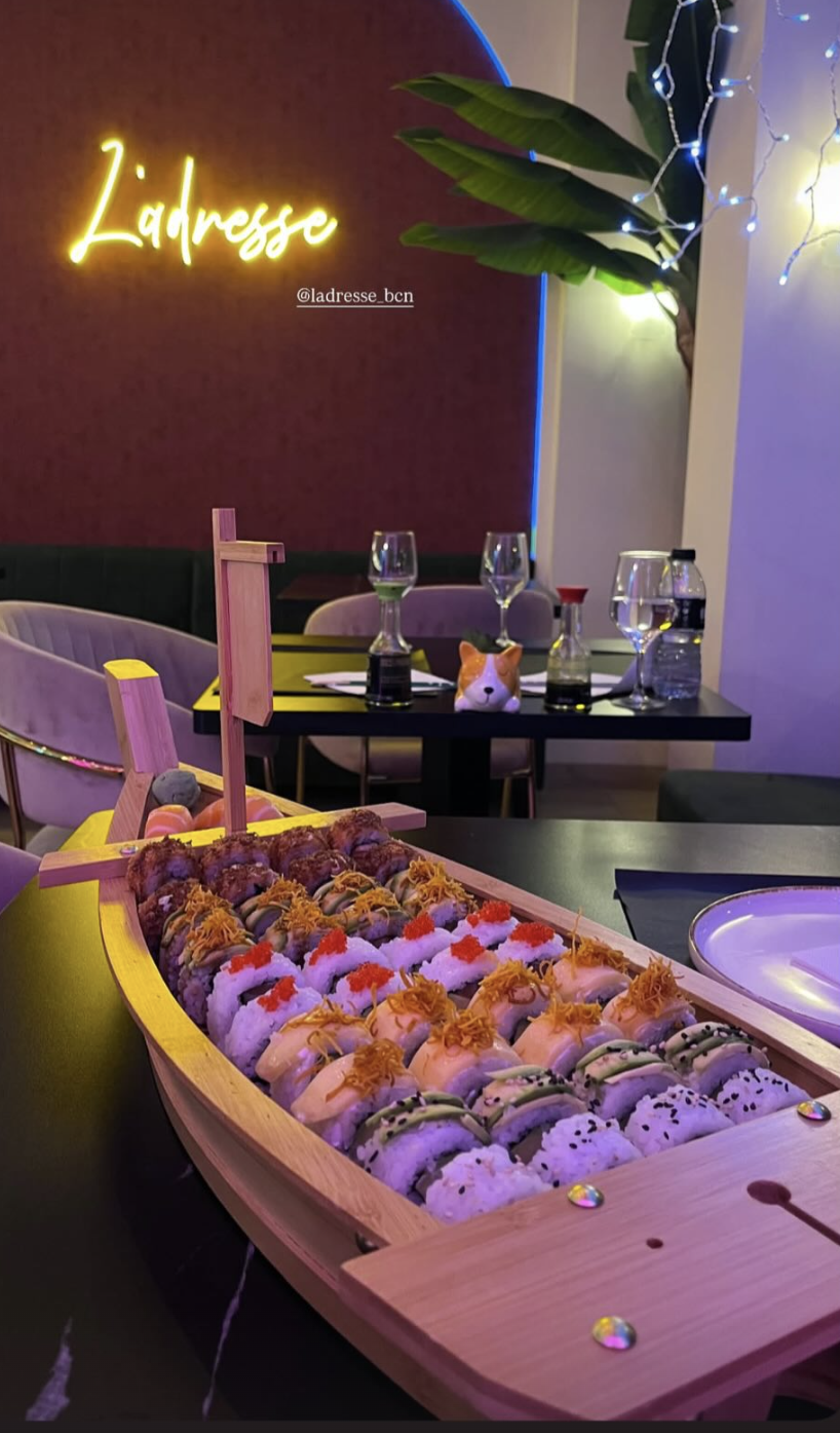 Fresh sushi at L’Adresse
