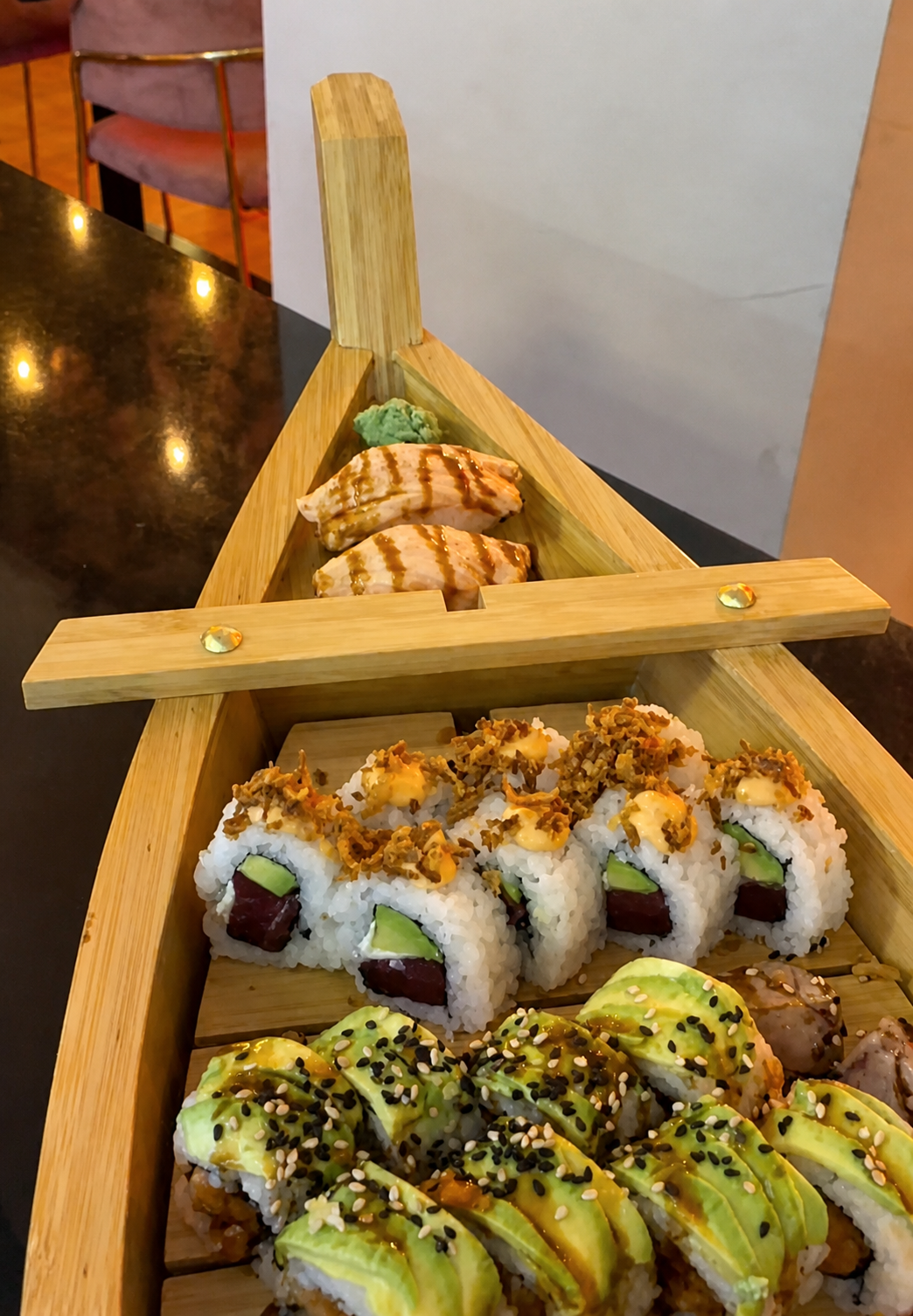 Sushi boat at L’Adresse